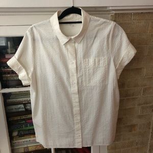 COS textured button up shirt